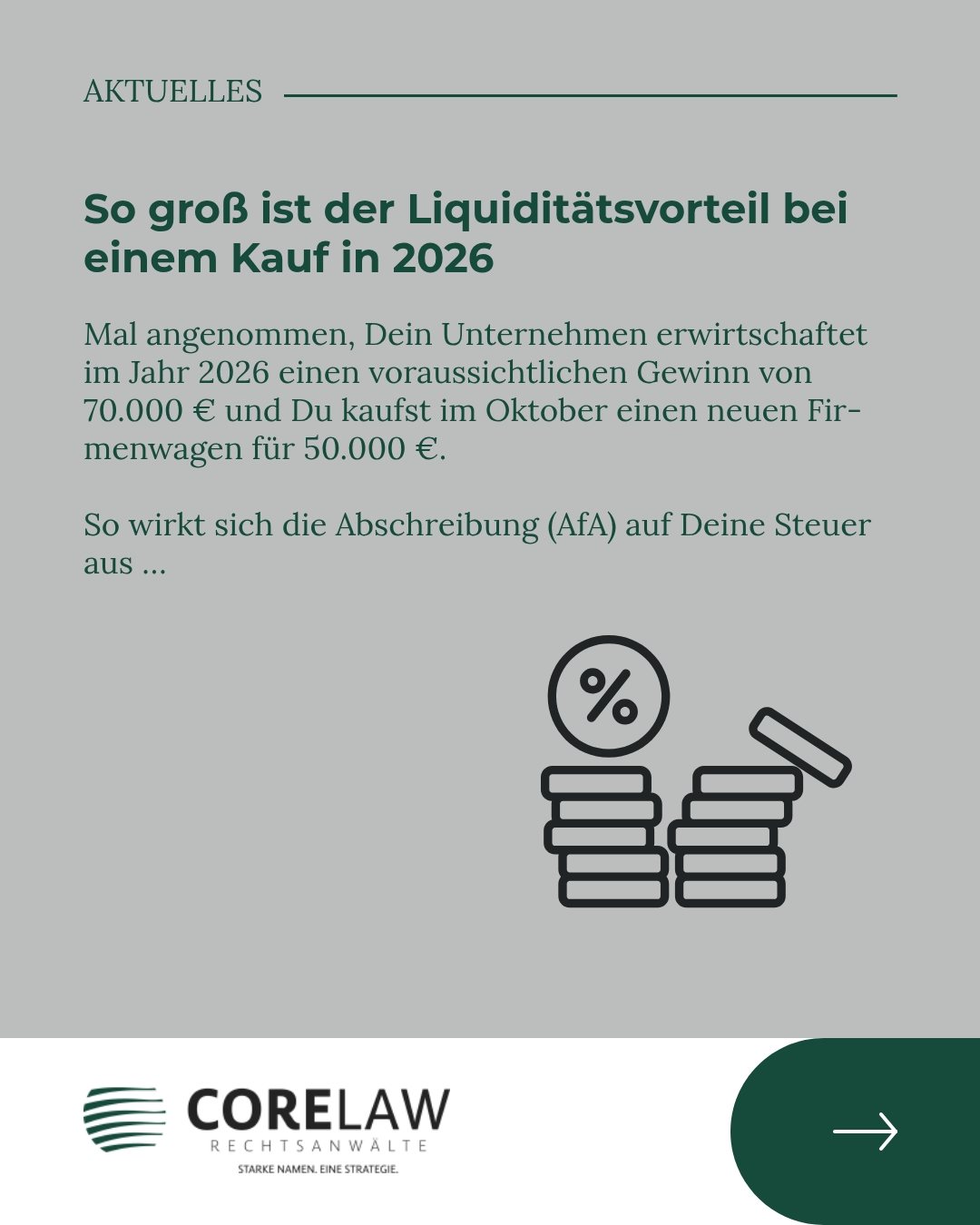 Folie 3 von 6: So groß ist der Liquiditätsvorteil bei einem Kauf in 2026